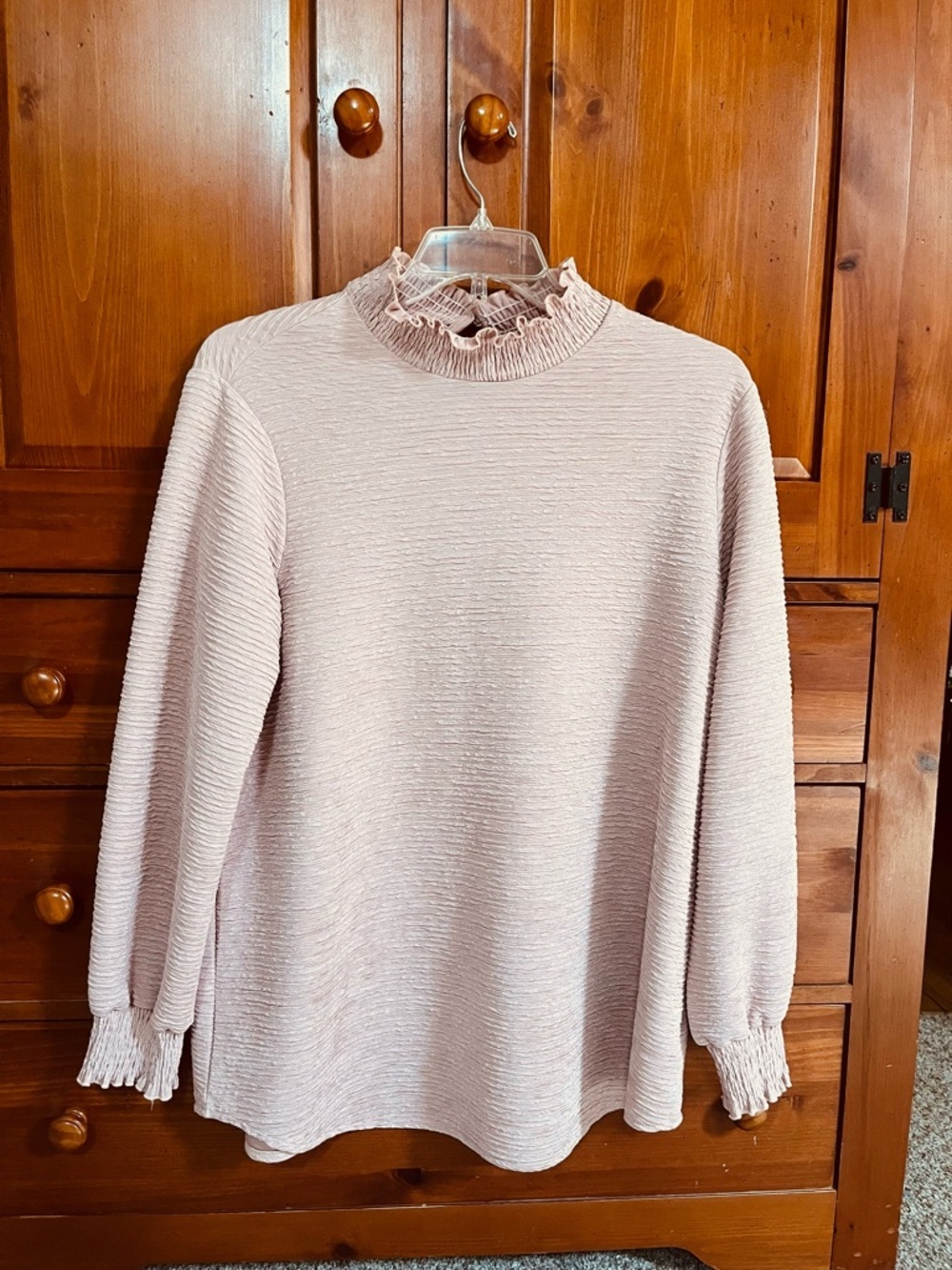 Dusty Pink Ruffle Top - XL